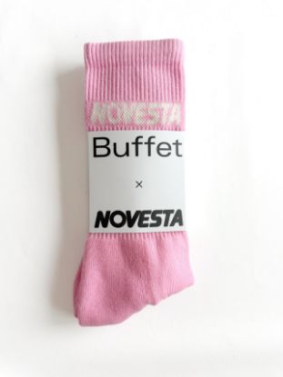 Obrázok z Buffet x Novesta Rib logo socks pink