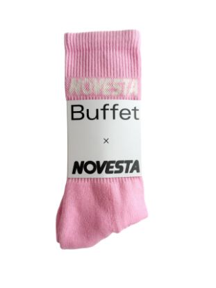 Obrázok z Buffet x Novesta Rib logo socks pink